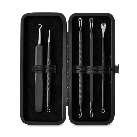 Equate Metal Acne-Removal Blemish Tool Set, 5 Pieces – Stainless Steel Blackhead Extractor Kit Equate