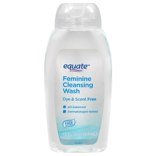 Equate Feminine Cleansing Wash – Unscented, 13 fl oz, pH-Balanced for Sensitive Skin