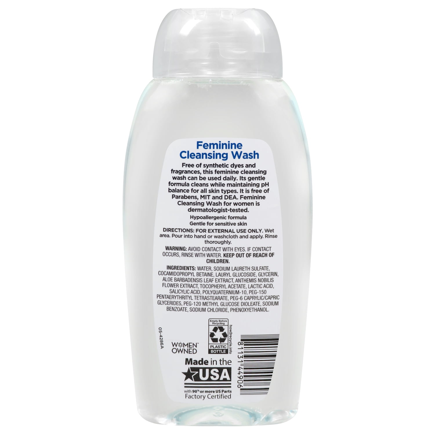 Equate Feminine Cleansing Wash – Unscented, 13 fl oz, pH-Balanced for Sensitive Skin - MegoDeals