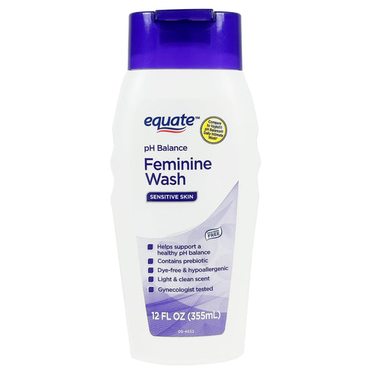Equate pH Balance Feminine Wash for Sensitive Skin – 12 fl oz | Gentle Daily Cleanser for Intimate Care