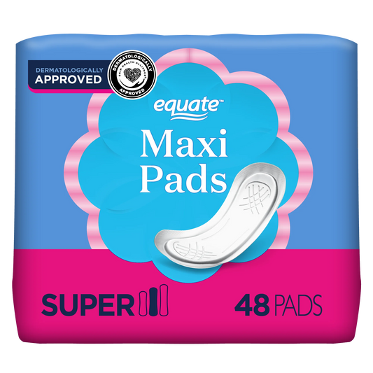 Equate Maxi Pads - Super Protection, Unscented (48 Count)