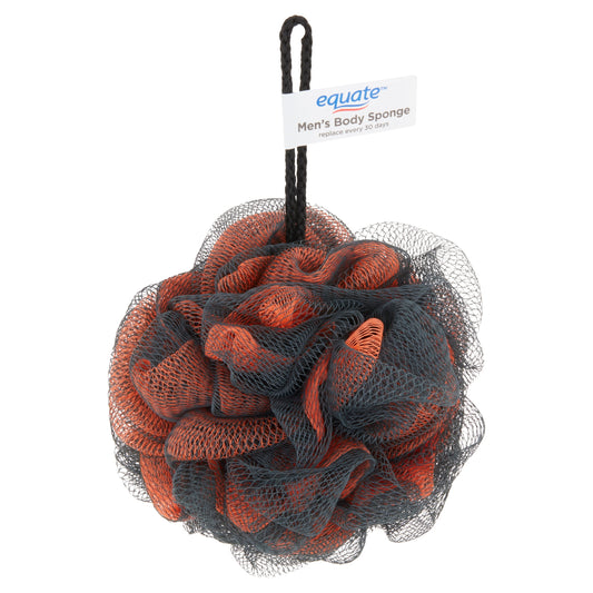 Equate Men’s Body Sponge – Durable Bath & Shower Sponge, Color May Vary Equate