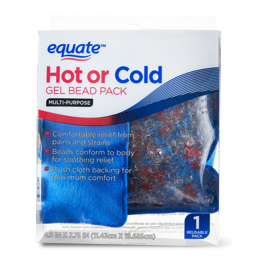 Equate Multi-Purpose Hot or Cold Gel Bead Pack – 4.5" x 7.75"