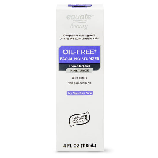 Equate Oil-Free Facial Moisturizer – Fragrance-Free, Sensitive Skin, 4 fl oz