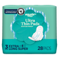 Equate Ultra Thin Pads with Wings – Size 3 Extra Long Super Protection, 28 Count