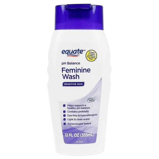 Equate pH Balance Feminine Wash for Sensitive Skin – 12 fl oz | Gentle Daily Cleanser for Intimate Care