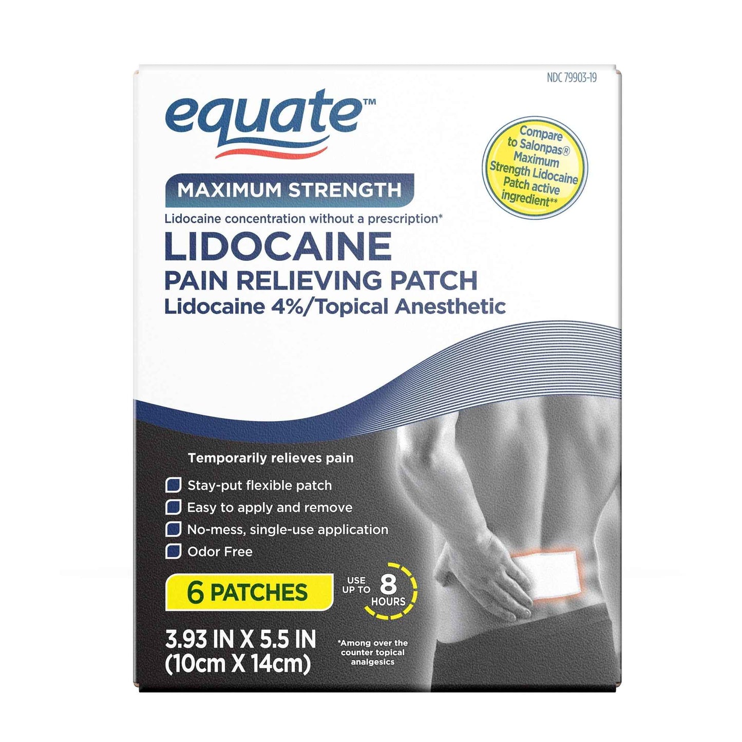 Equate Lidocaine Pain Relieving Patch – 6 Count