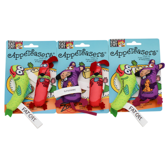 Fat Cat Appeteasers Catnip Cat Toy 2-Pack for Indoor Cats