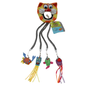 Colorful cat toy with hanging fish-shaped toys