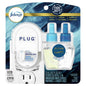Febreze PLUG Starter Kit - Ocean Scented Oil Air Freshener | Warmer + 1 Refill | Fade Defy Odor Fighter