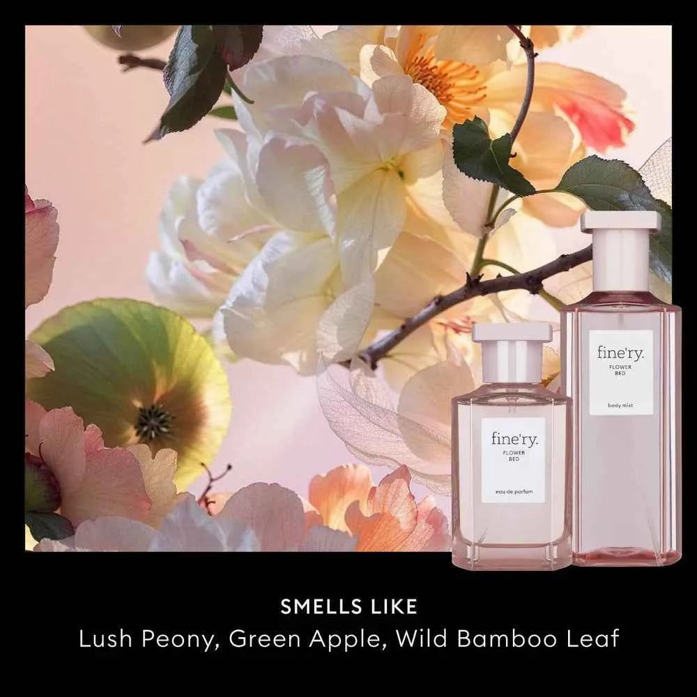 fine'ry. Eau de Parfum Women's Perfume – Flower Bed, 2 fl oz, Long-Lasting Floral Fragrance