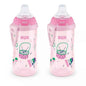 NUK Active Sippy Cup 10 oz – 2-Pack, Pink | Spill-Proof & BPA-Free