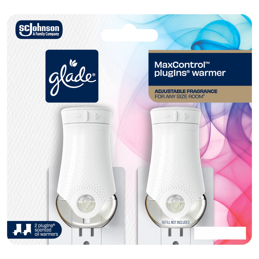 Glade PlugIns Air Freshener Warmer, Essential Oil Infused Wall Plug-In, 2 Count Glade
