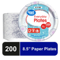Great Value Disposable Paper Plates – 8.5 Inch – Durable, Cut-Resistant & Convenient for Parties, Picnics and Everyday Use