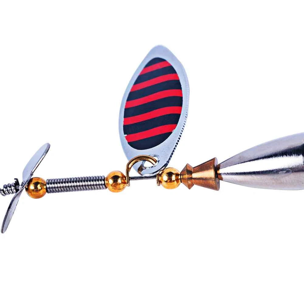 Premium Spinner Spoon Bass Lure – 10cm, 9.9g – Metal Sequins Bait with Feather Treble Hook for Pike, Carp, Lake & Sea Fishing