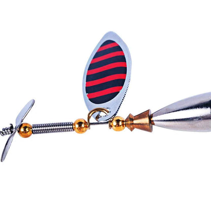 Premium Spinner Spoon Bass Lure – 10cm, 9.9g – Metal Sequins Bait with Feather Treble Hook for Pike, Carp, Lake & Sea Fishing