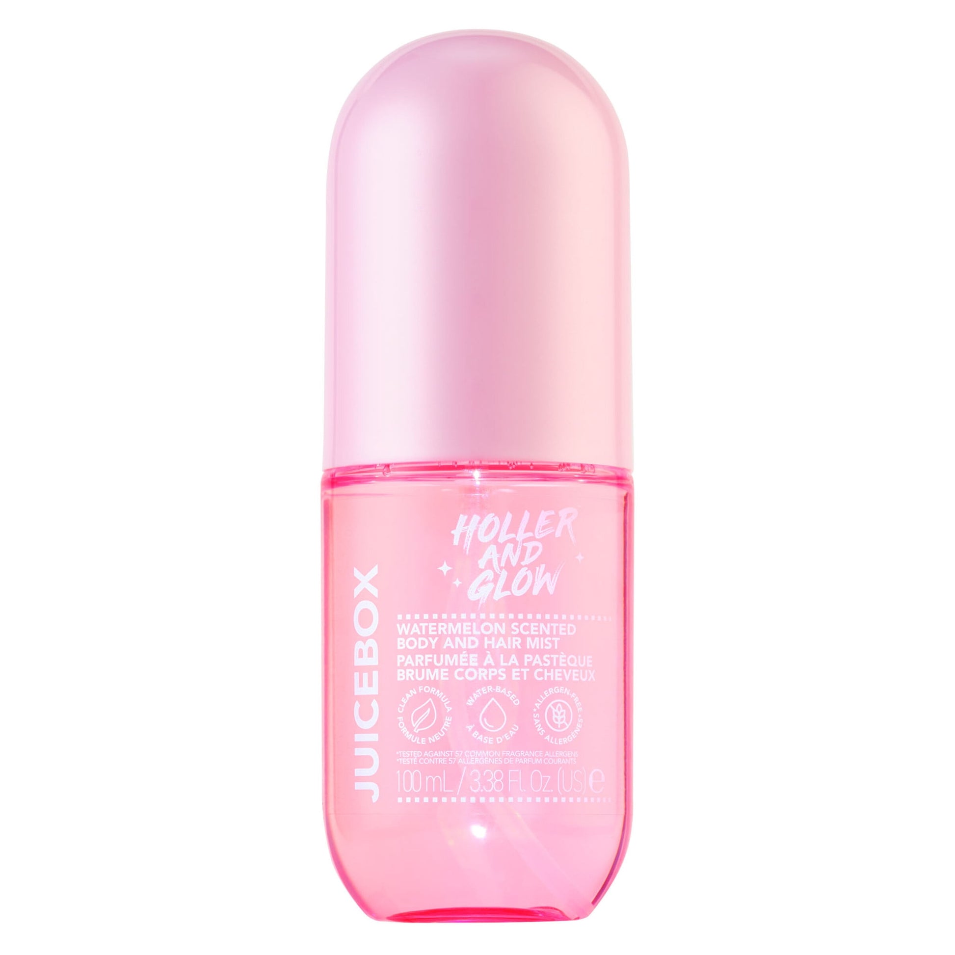 Holler and Glow Juice Box Body & Hair Mist – Fruity Scented, Water-Based | 3.38 fl oz Holler and Glow