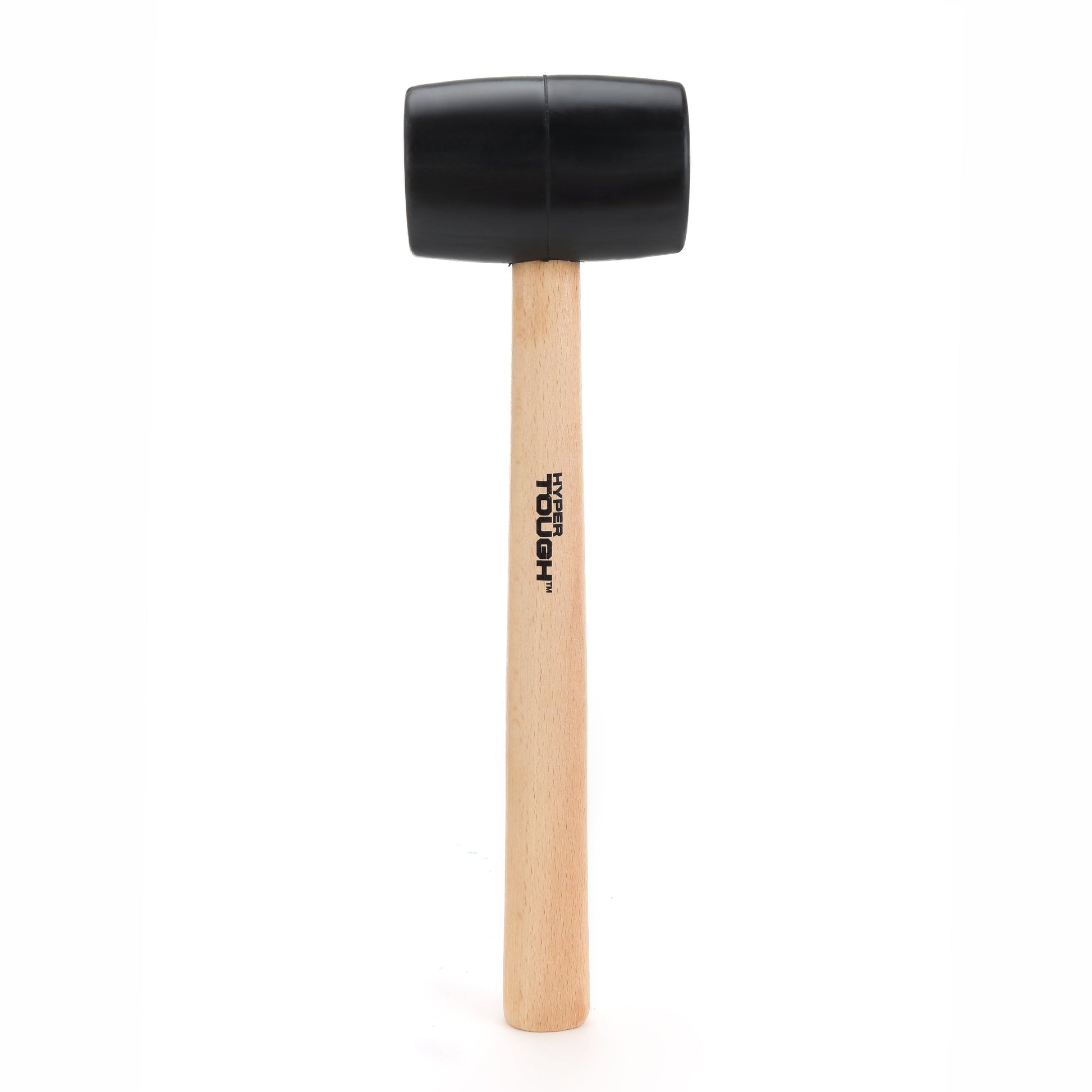 Hyper Tough 16 oz Rubber Mallet with Hardwood Handle | Non-Marring Soft-Face Hammer