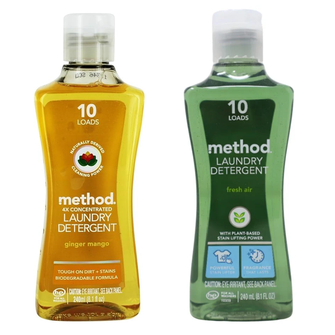 Method Laundry Detergent 8.1 FL OZ | 10 Loads | Ginger Mango or Fresh Air Method
