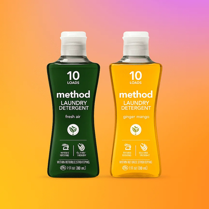 Method Laundry Detergent 8.1 FL OZ | 10 Loads | Ginger Mango or Fresh Air Method