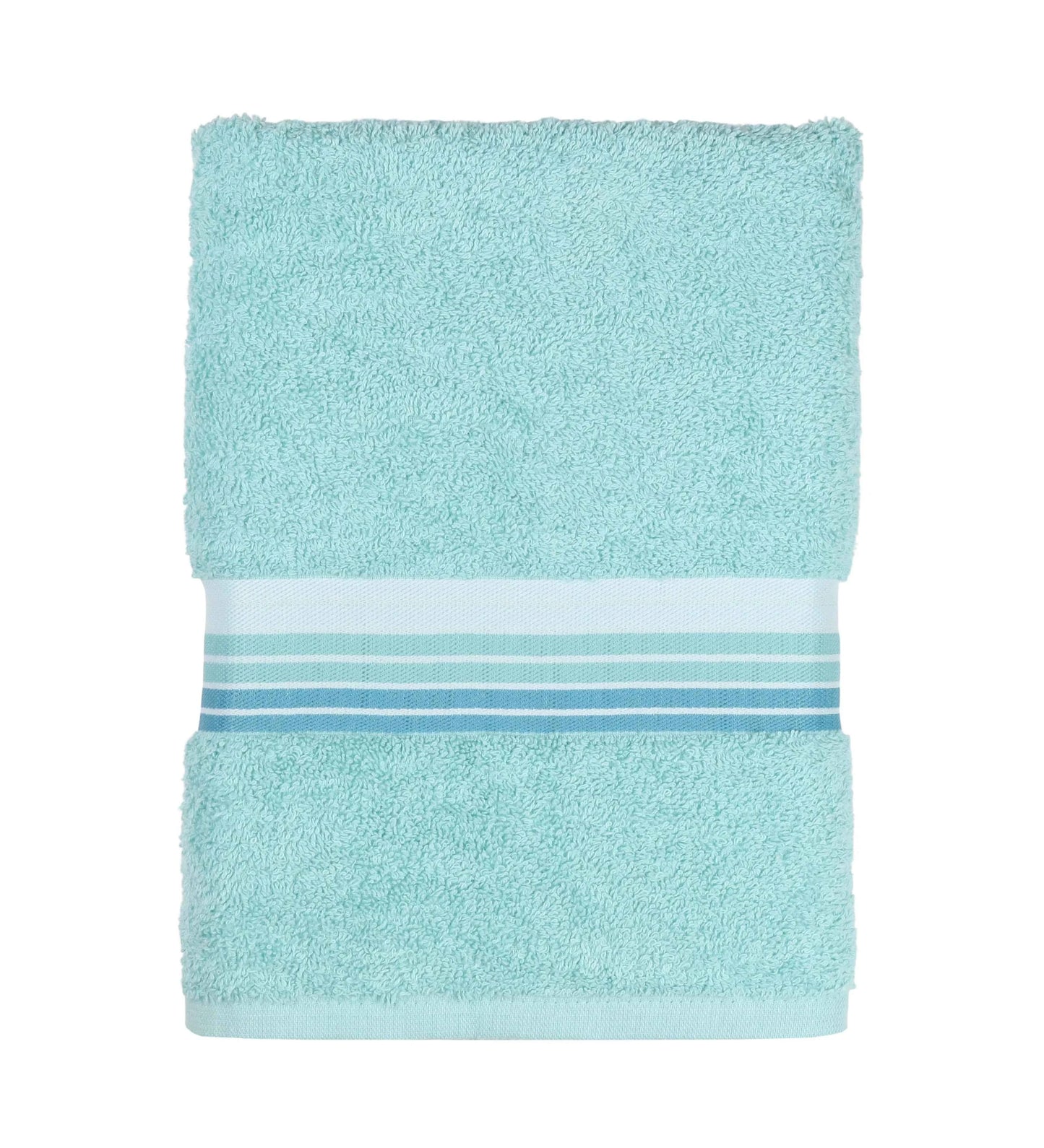 Mainstays Basic Bath Towel – Soft 100% Cotton, Highly Absorbent Striped Design – Everyday Comfort & Style