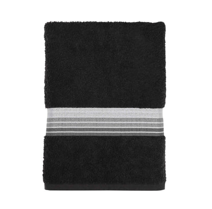 Mainstays Basic Bath Towel – Soft 100% Cotton, Highly Absorbent Striped Design – Everyday Comfort & Style