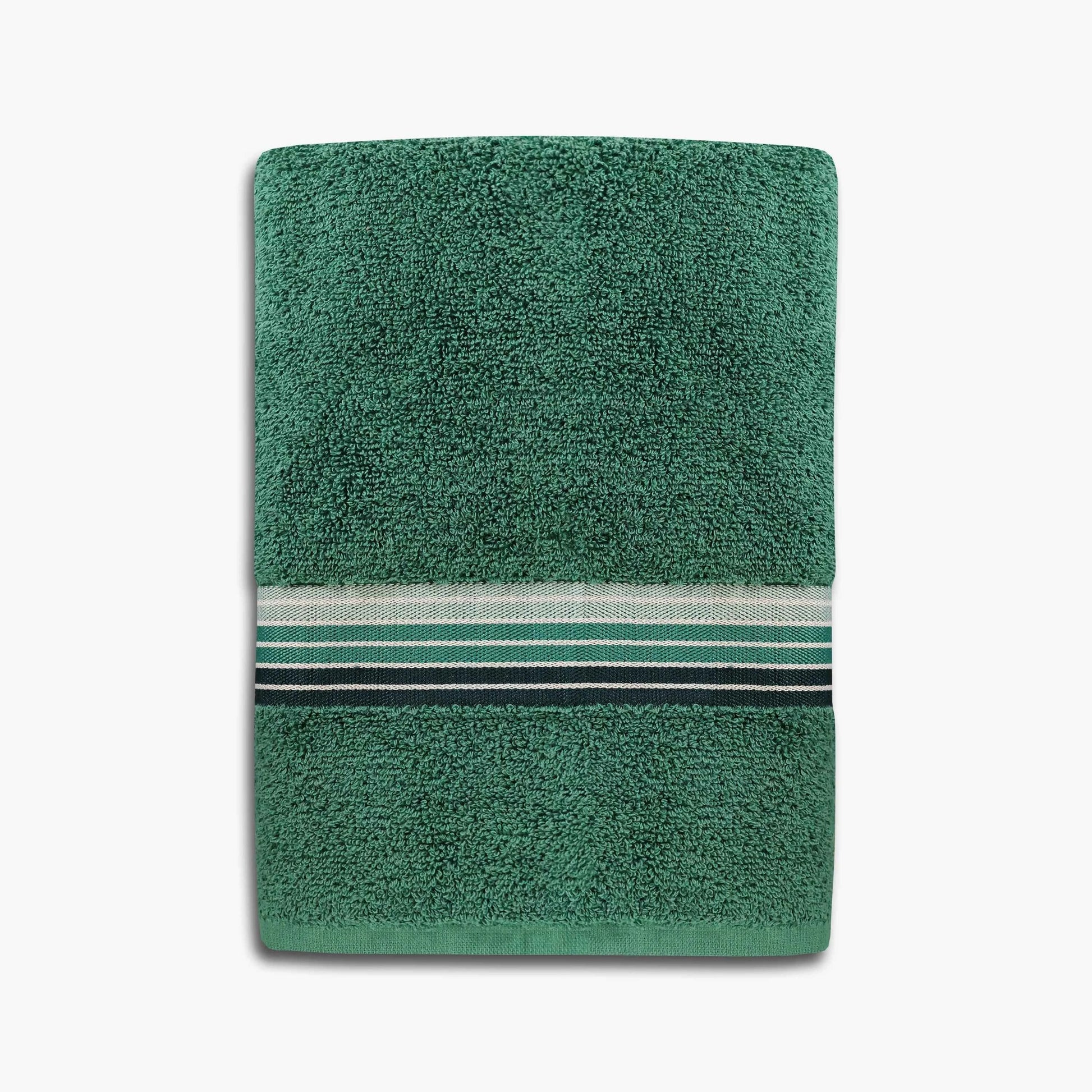 Mainstays Basic Bath Towel – Soft 100% Cotton, Highly Absorbent Striped Design – Everyday Comfort & Style