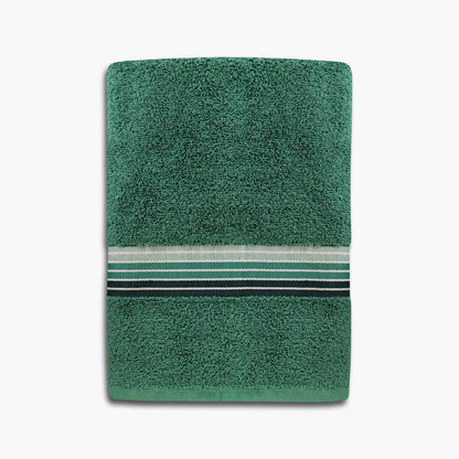 Mainstays Basic Bath Towel – Soft 100% Cotton, Highly Absorbent Striped Design – Everyday Comfort & Style