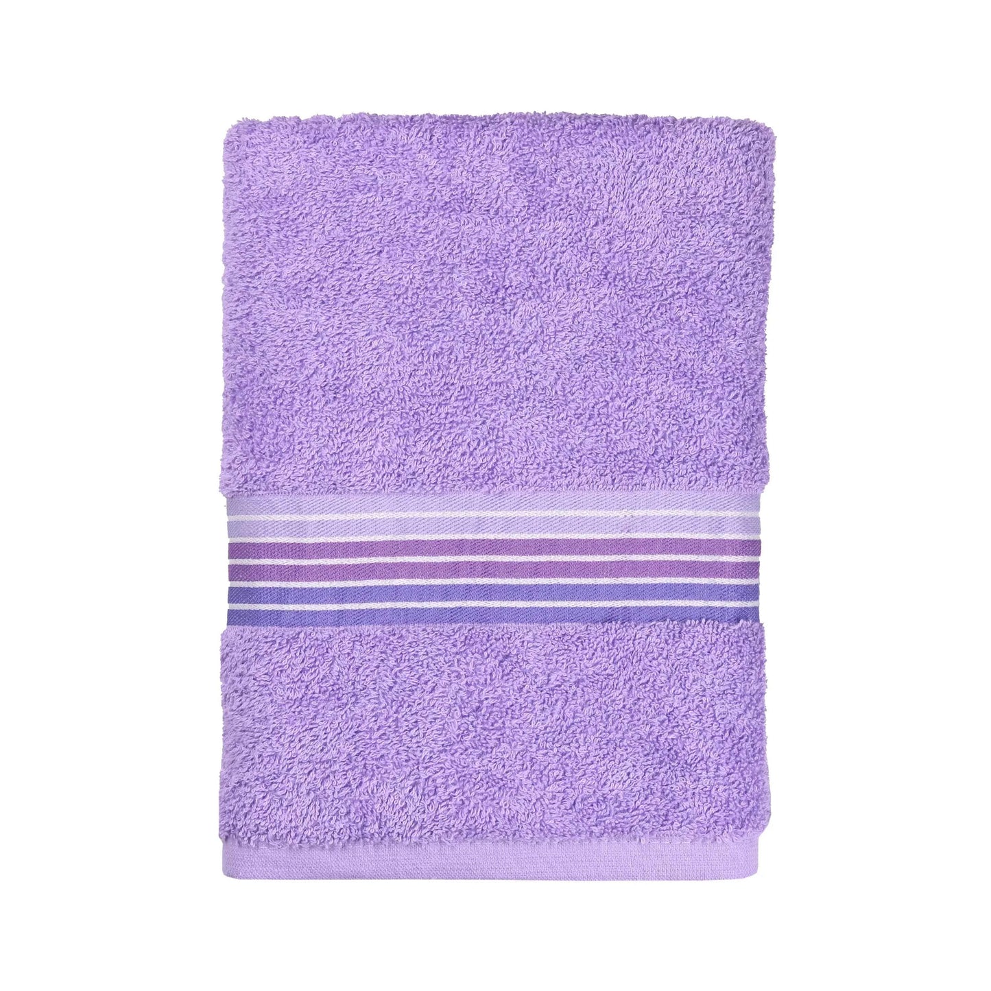 Mainstays Basic Bath Towel – Soft 100% Cotton, Highly Absorbent Striped Design – Everyday Comfort & Style