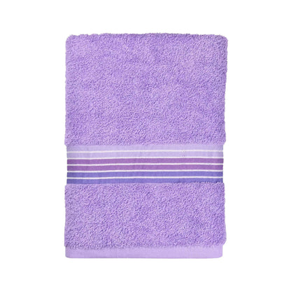 Mainstays Basic Bath Towel – Soft 100% Cotton, Highly Absorbent Striped Design – Everyday Comfort & Style