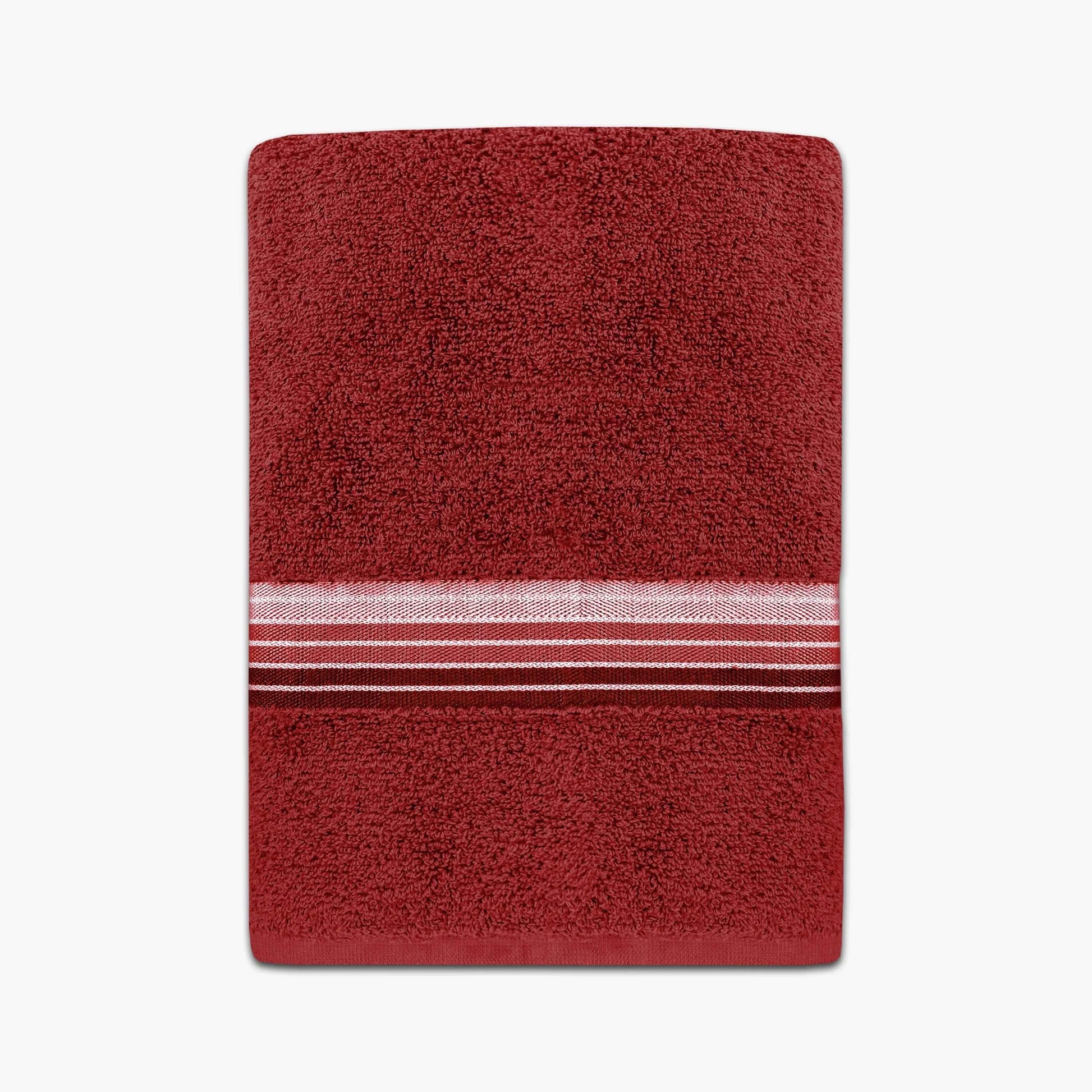 Mainstays Basic Bath Towel – Soft 100% Cotton, Highly Absorbent Striped Design – Everyday Comfort & Style