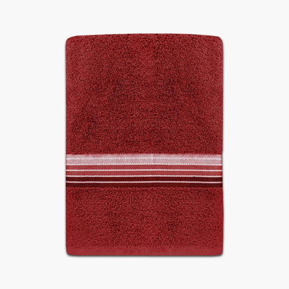 Mainstays Basic Bath Towel – Soft 100% Cotton, Highly Absorbent Striped Design – Everyday Comfort & Style