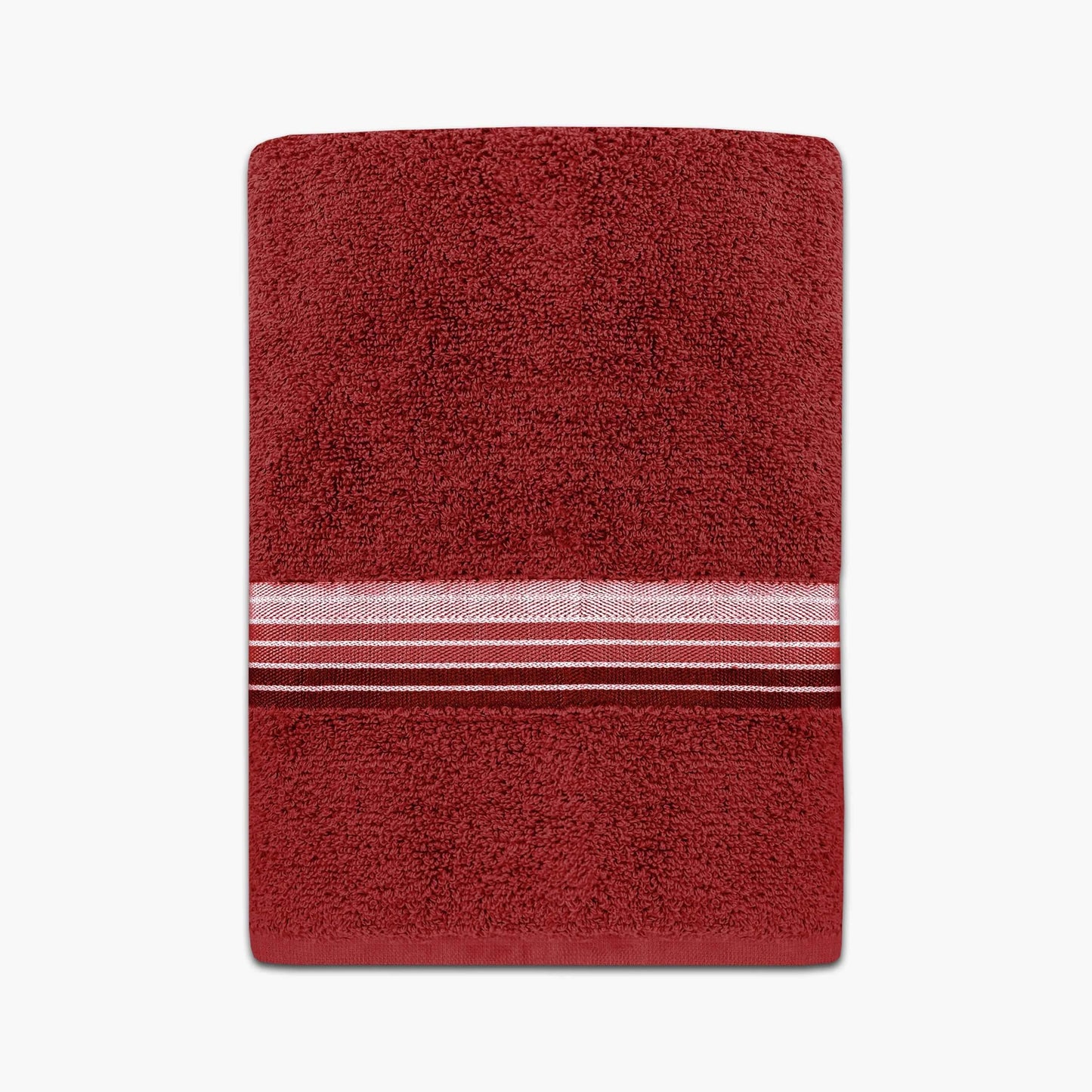 Mainstays Basic Bath Towel – Soft 100% Cotton, Highly Absorbent Striped Design – Everyday Comfort & Style
