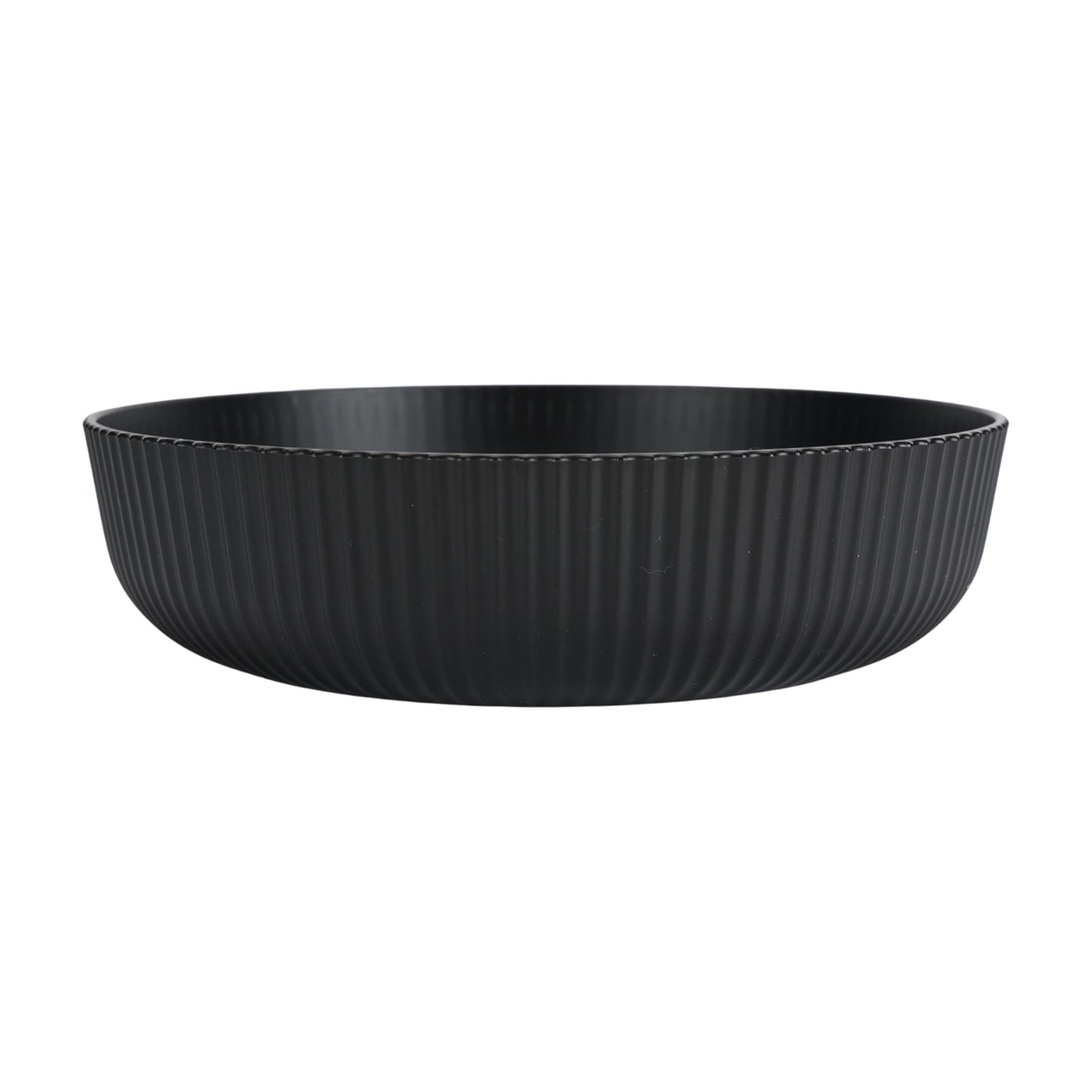 Mainstays Black Eco-Friendly Recycled Plastic Dinner Bowl – 43-Ounce – Durable & Reusable for Indoor & Outdoor Dining