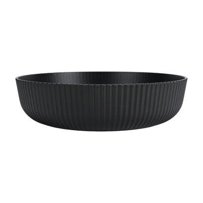 Mainstays Black Eco-Friendly Recycled Plastic Dinner Bowl – 43-Ounce – Durable & Reusable for Indoor & Outdoor Dining