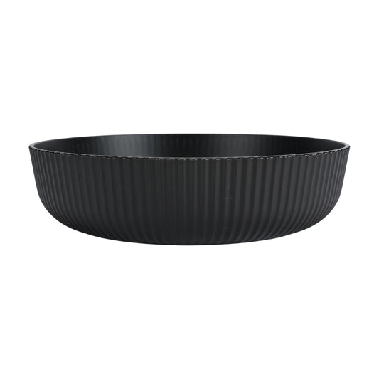 Mainstays Black Eco-Friendly Recycled Plastic Dinner Bowl – 43-Ounce – Durable & Reusable for Indoor & Outdoor Dining