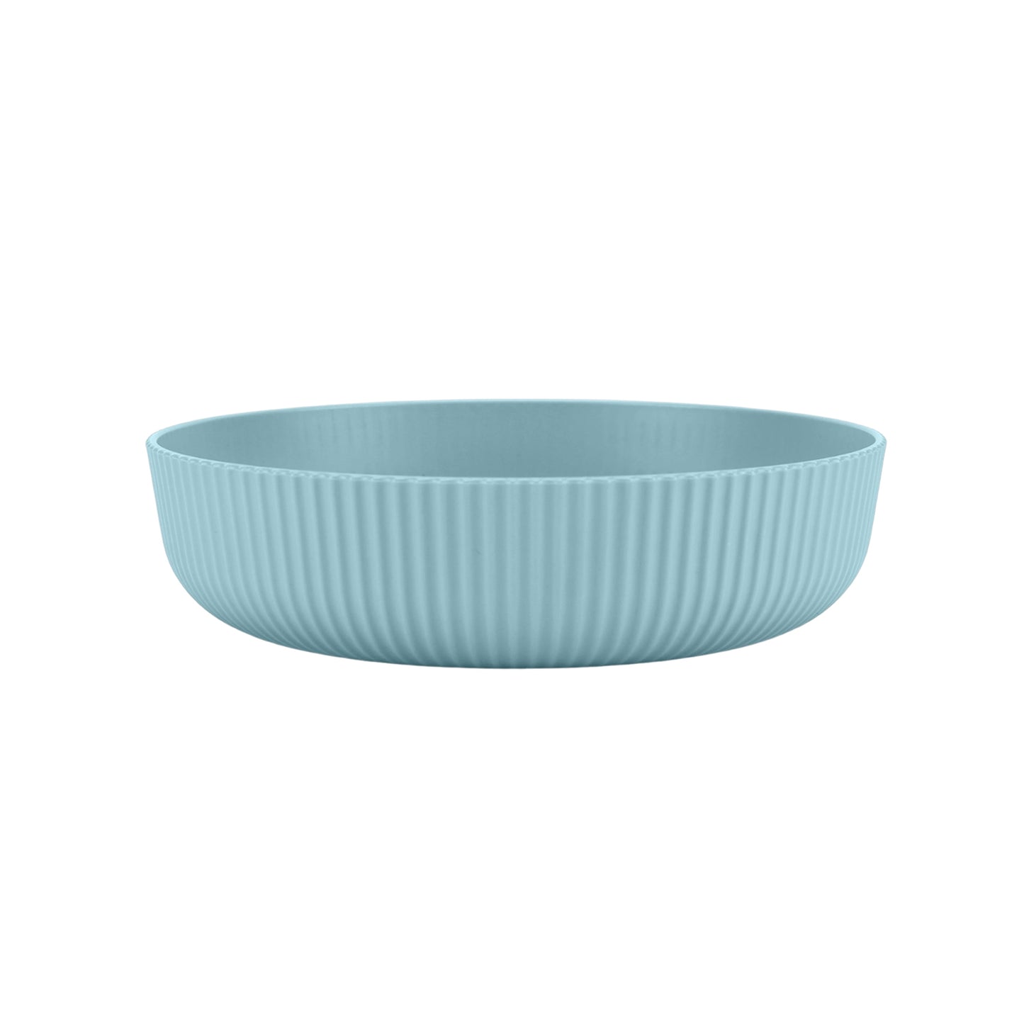 Mainstays Blue Eco-Friendly Recycled Plastic Dinner Bowl – 43-Ounce – Durable & Reusable for Indoor & Outdoor Dining