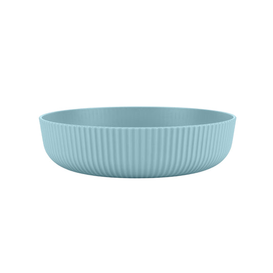 Mainstays Blue Eco-Friendly Recycled Plastic Dinner Bowl – 43-Ounce – Durable & Reusable for Indoor & Outdoor Dining