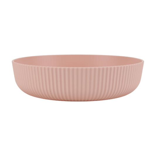 Pink Eco-Friendly Recycled Plastic Dinner Bowl – 43-Ounce – Durable & Reusable for Indoor & Outdoor Dining