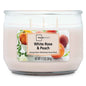 White Rose & Peach 3-Wick Candle – 11.5 oz – Sweet Floral & Fruity Fragrance for Home Ambiance