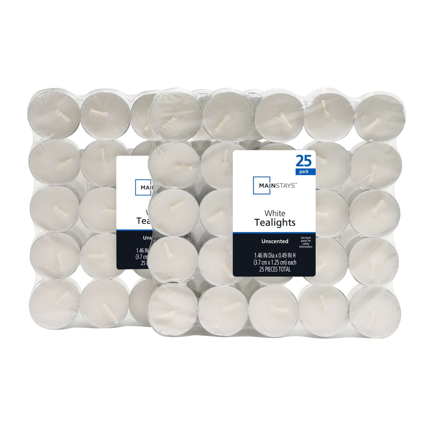 Mainstays White Unscented Indoor/Outdoor Oversized Tealight Candles – Long-Lasting & Versatile Ambiance