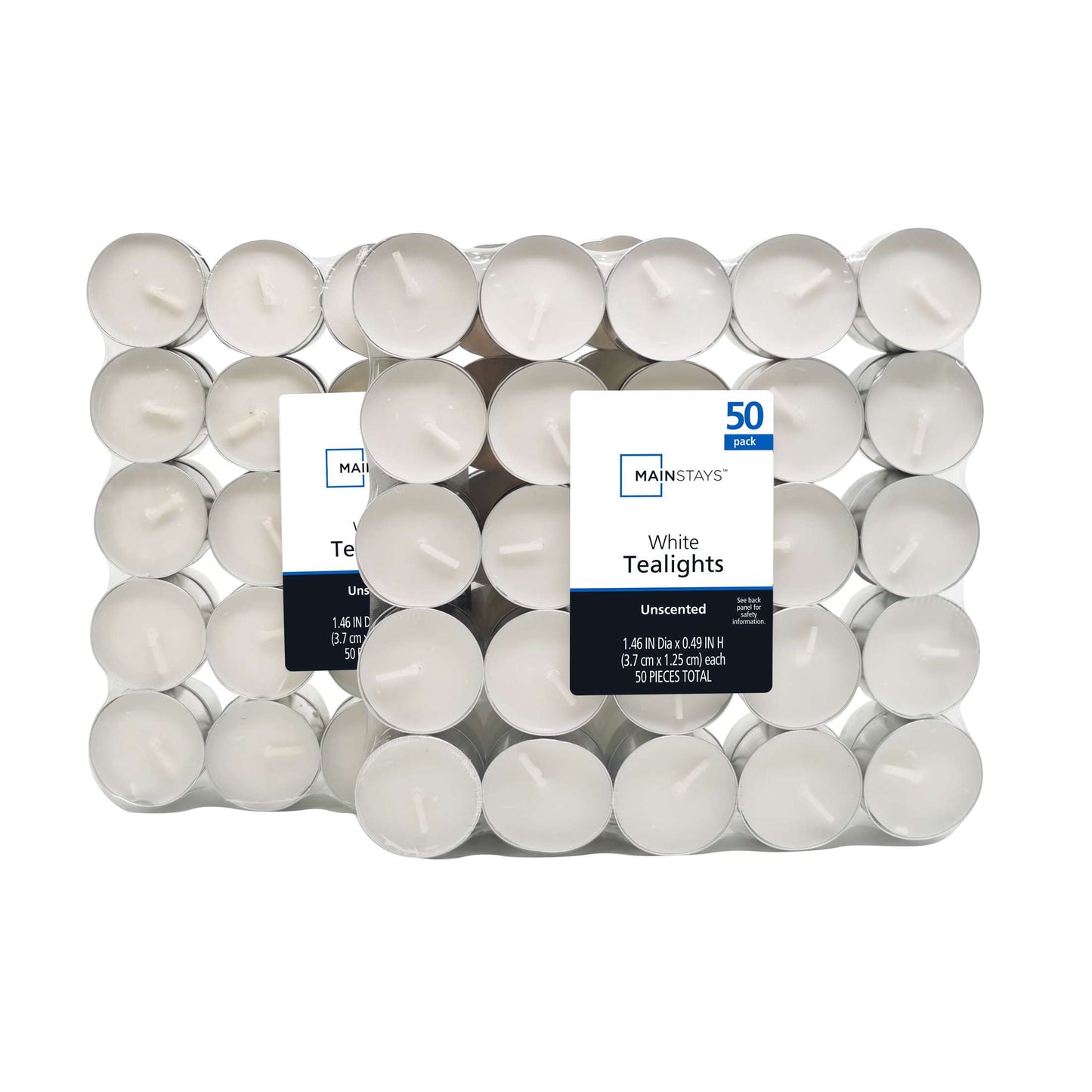 Mainstays White Unscented Indoor/Outdoor Oversized Tealight Candles – Long-Lasting & Versatile Ambiance