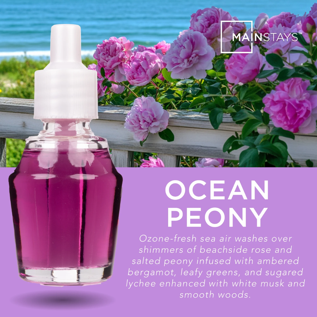 Mainstays Aroma Accent Ocean Peony Fragrance Oil 24 mL – Fresh Floral Home Diffuser Oil Refill Mainstays