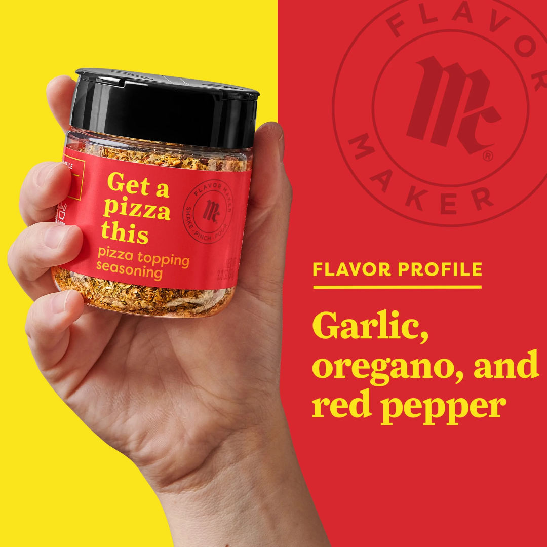 McCormick Flavor Maker Pizza Topping Seasoning, 3.3 oz Jar McCormick