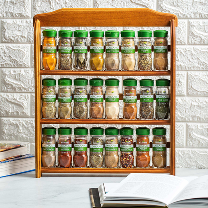 McCormick Gourment 3-Tier Solid Wood Wall Spice Rack – Brown Shelf McCormick