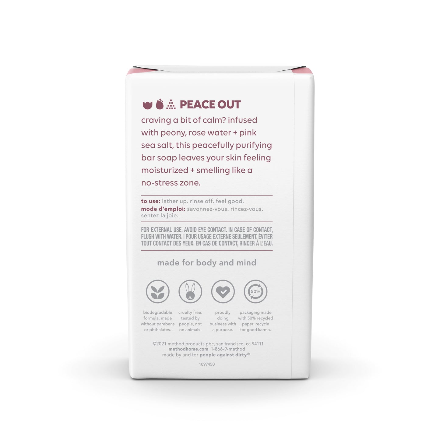 Method Bar Soap, Pure Peace – 6 oz, Moisturizing & Gentle Cleansing - MegoDeals