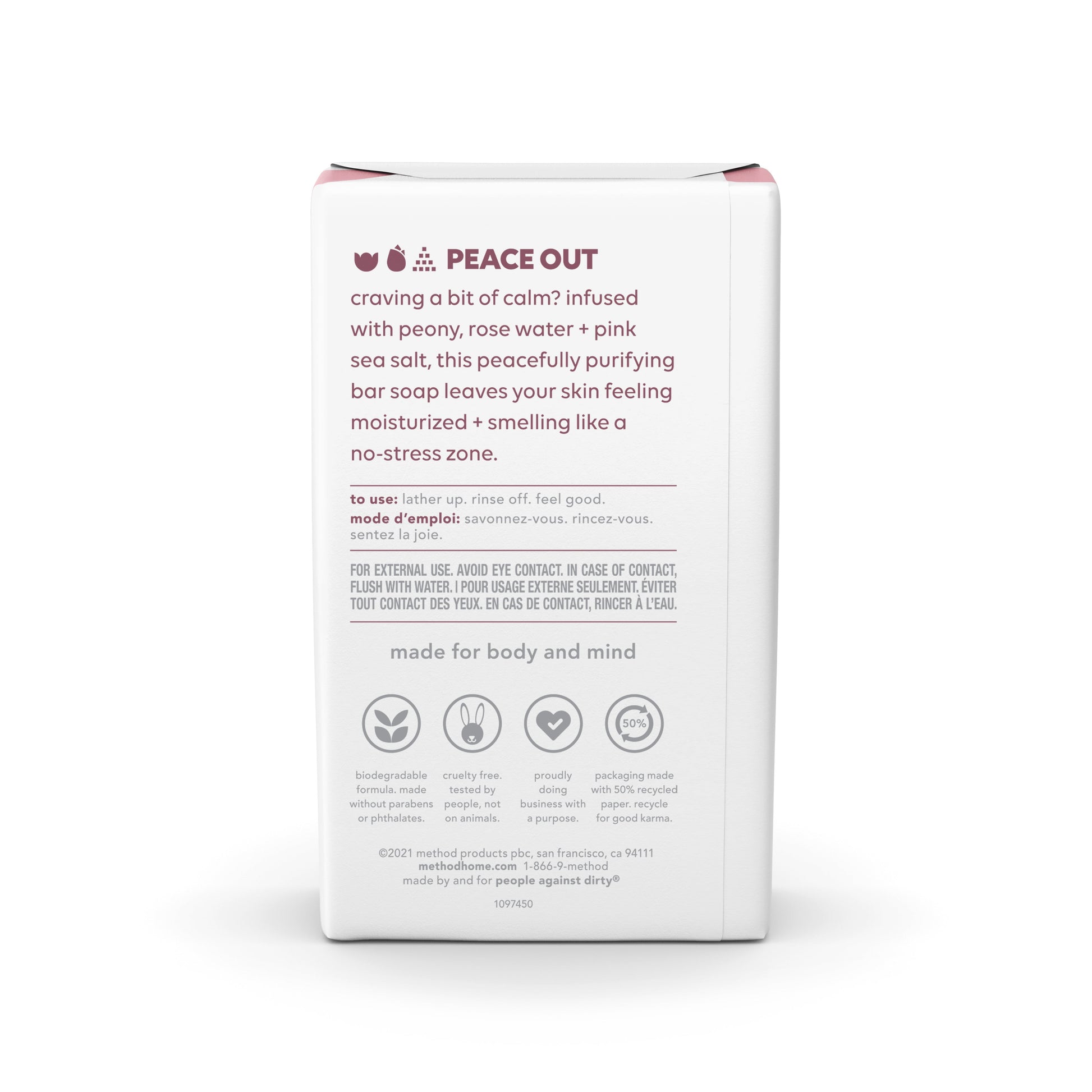 Method Bar Soap, Pure Peace – 6 oz, Moisturizing & Gentle Cleansing - MegoDeals