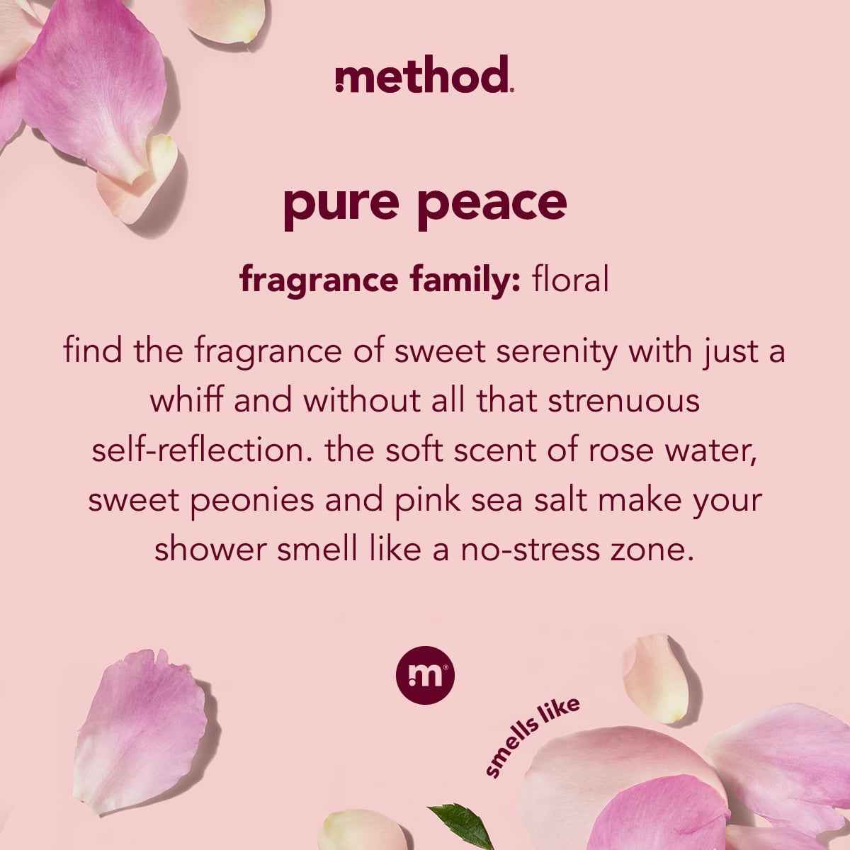 Method Bar Soap, Pure Peace – 6 oz, Moisturizing & Gentle Cleansing