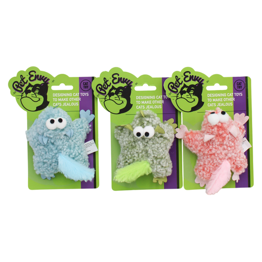 Multipet Pet Envy Squirrel Catnip Cat Toy | Plush Cat Toy Multipet