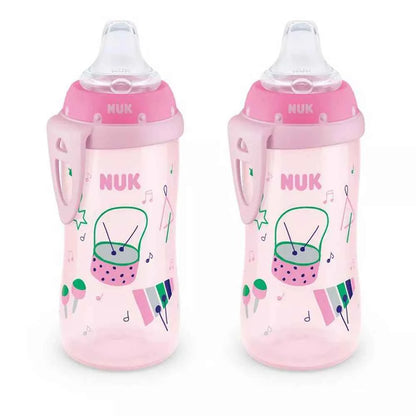 NUK Active Sippy Cup 10 oz – 2-Pack, Pink | Spill-Proof & BPA-Free
